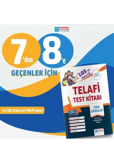 LGS'ye Hazırlık Telafi Test Kitabı- Evrensel İletişim Yayınları