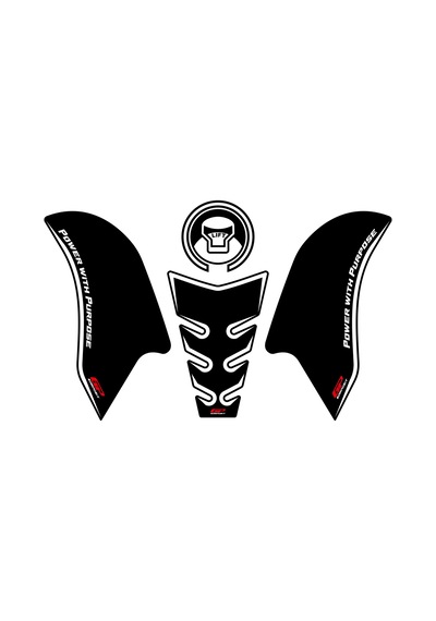Gp Kompozit Honda Cb250r 2017-2024 Uyumlu Tank Pad Seti Siyah-beyaz