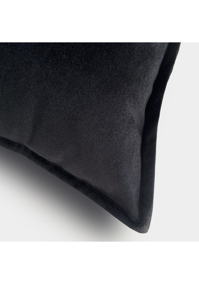 "black" Dokulu Düz Kırlent Kılıfı - 45x45 Siyah