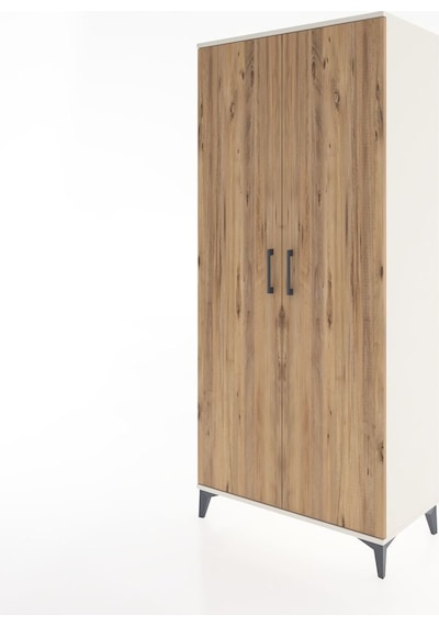 Hyperion Dolap 3 Raflı 2 Kapaklı Tek Askılı 88x44x195 Aytaşı-çam Aytaşı