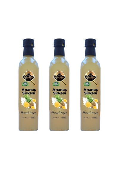 Ananas Sirkesi %100 Katkısız Doğal 3x500 Ml Özel Üretim