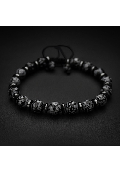 Alnis Atelier Gerçek Obsidyen Doğal Taş Bileklik Çok Renkli