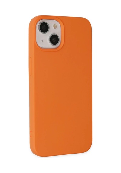 Apple İphone 14 Plus Kılıf Nano İçi Kadife Silikon - Turuncu 0.2M-Çok Renkli