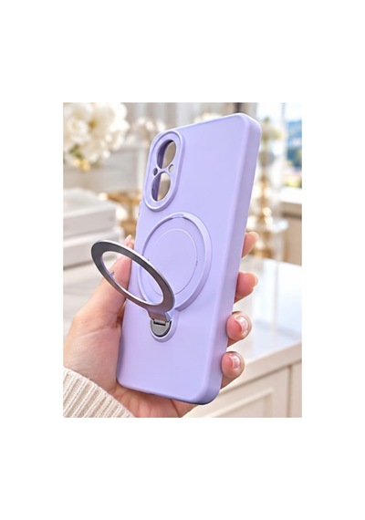 Realme C67 İle Uyumlu 360 Derece Dönebilen Kalın Metal Magsafe Halka Stantlı İçi Kadife Korumalı Ultra Lüx Premium Silikon Kılıf LİLA Realme C67 İle Uyumlu 360 Derece Dönebilen Kalın Metal Magsafe Halka Stantlı İçi Kadife Korumalı Ultra Lüx Premium Silikon Kılıf LİLA
