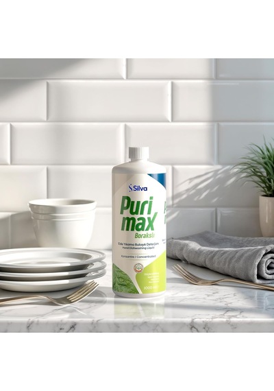 Purimax Doğal Elde Yıkama Bulaşık Deterjanı 1 Litre, Konsantre Formül, Fosfatsız, Gliserinli Cilt Dostu, Biberon Ve Oyuncak Temizliğine Uygun