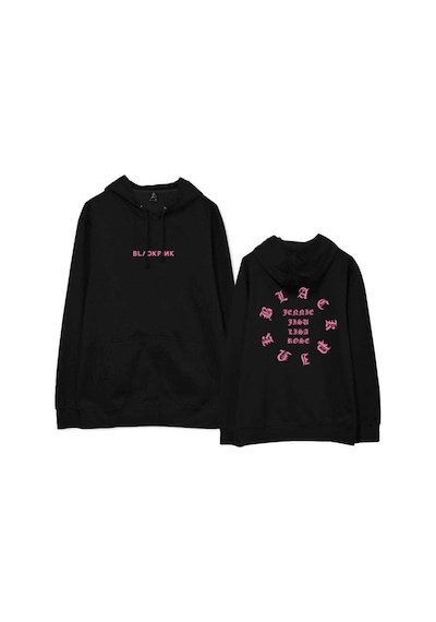 Startmore Unisex Blackpink Unisex Kapşonlu Hoodie Model35 15207 Siyah Siyah