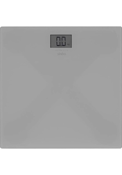 Sinbo Sbs-4451 Dijital - Pilli Gri Cam Banyo Baskül Terazi Tartı Lcd Ekran 180kg/100gr 26x26cm 5468
