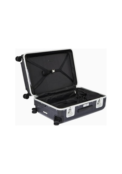 Fpm Milano Fpm Milano Bank Light Spinner 76 Kabin Boy, Deri Detaylı Tasarım Valiz Bavul & Valiz Siyah