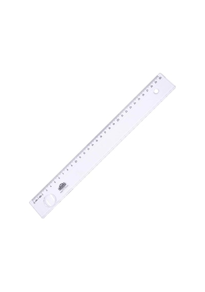 Hatas 0161 Mercekli Geniş Büro Cetveli 30 CM Şeffaf