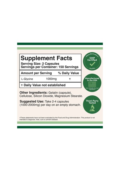 Glycine 1,000 Mg 300 Kapsül Relax