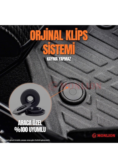 Paspasları, Fiat Egea Hb 2015 3d Lazer Ölçülü Kokusuz Kaymaz Önvearka