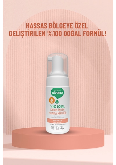 Siveno %100 Doğal İntim Yıkama Köpüğü Beyazlatıcı Etkili Koku Önleyici Ph 3.8 100 Ml