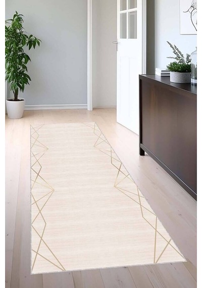Bej Kaymaz Modern Kesme Rulo Özel Ölçülü Yolluk Ar1496n11
