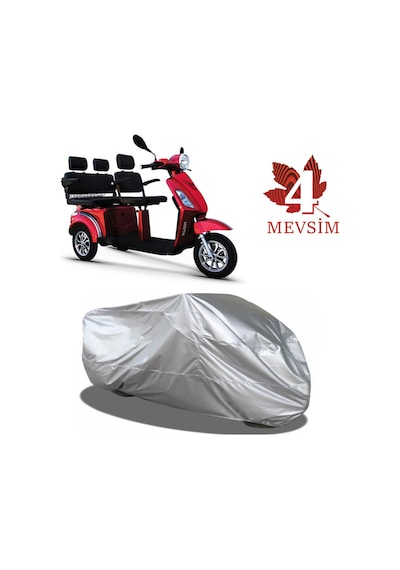 3 Kişilik Çift Koltuklu 3 Teker Elektirikli Motosiklet Brandası