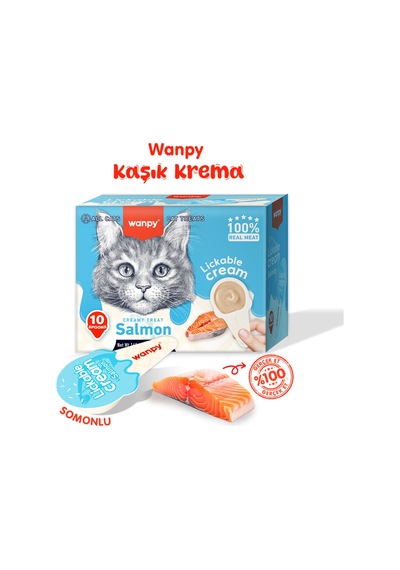 Wanpy Somonlu Kaşıklı Kedi Ödül Maması 10 16 Gr
