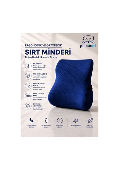Ergonomik Ve Ortopedik Sırt Minderi Doğru Destek, Konforlu Oturuş