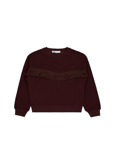 Civil Girls Püsküllü 6-9 Yaş Sweatshirt - Kahve