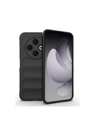 Tecno Spark 30c 4g Kılıf Esnek Tpu Oyuklu Arka Yüzey Tasarımlı Zore Etnik Silikon Kapak Siyah