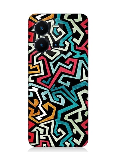 Vivo Y35 Uyumlu Pop Art Grafiti Grunge Desenli Silikon Kılıf