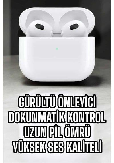 Bluetooth Kulaklık 3.nesil Kablosuz Uzun Pil Ömrü Dokunmatik Kontrol
