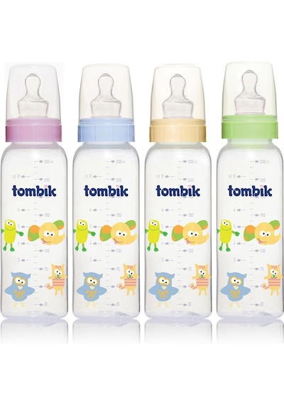 Tombik Pp Biberon 250 Ml Şaşkın Hayvan Ekru