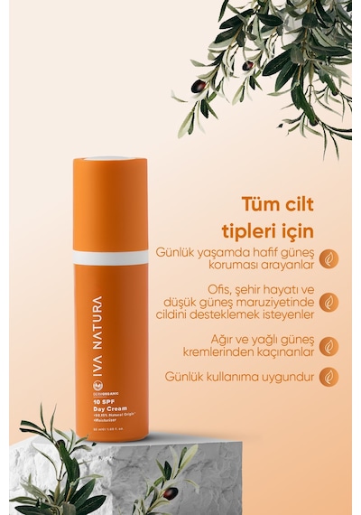Iva Natura Organik SPF 10 Nemlendirici Gündüz Kremi 50 ML