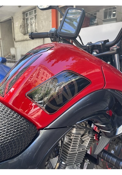 Mondial Drift L Full Tank Pad Set Siyah - Kırmızı