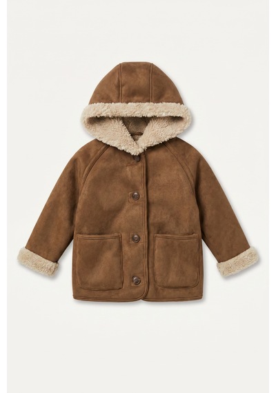 Defacto Kapüşonlu Mont Kız Bebek H3536a526aubn164 Kahve-bn164