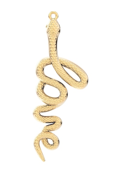 Chocli 18 Ayar Altın Kaplama Love Snake Kolye Siyah - Pembe