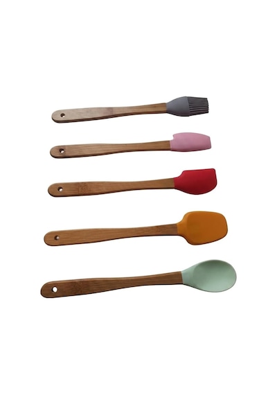 Silikon Mini Spatula Seti, 5 Li Renkli Bambu Saplı Isıya Dayanıklı Mutfak Spatulası Ve Fırça Yapışmaz Yüzeyler İçin Kek, Pasta Ve Yemek Yapımı 0 Silikon Mini Spatula Seti, 5 Li Renkli Bambu Saplı Isıya Dayanıklı Mutfak Spatulası Ve Fırça Yapışmaz Yüzeyler İçin Kek, Pasta Ve Yemek Yapımı 0