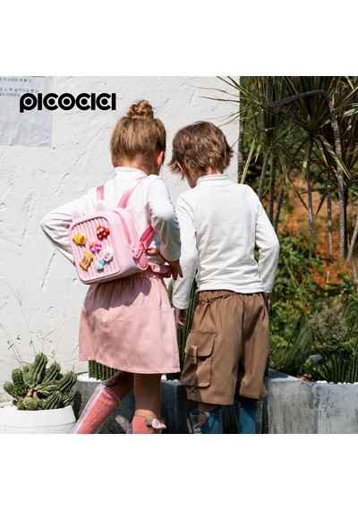 Terrien Özel Tasarım Pıcocıcı Travel Küçük Backpack Pembe Figürlü Anaokulu Kız Çocuk Oyuncak Taşıma