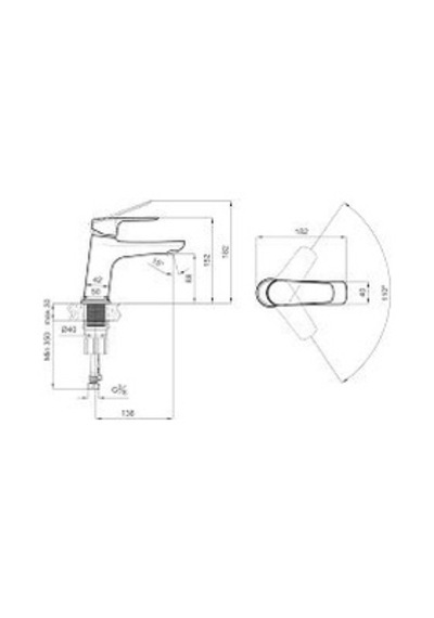 Kale Tandem Lavabo Bataryası Beyaz 410200505481