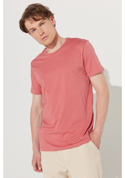 Ac&Co / Altınyıldız Classics Slim Fit Bisiklet Yaka Kısa Kol Pamuklu Erkek Tişört Kiremit