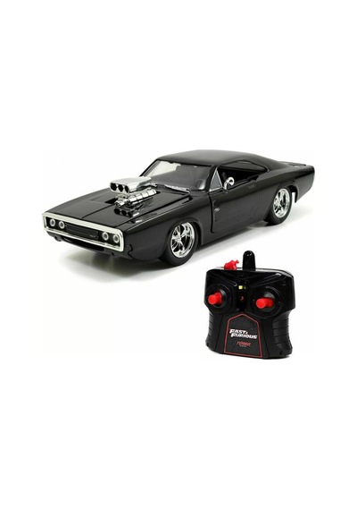 1:16 Fast & Furious 1970 Kumandalı Dom's Dodge Charger R/t Turbo Araba Siyah