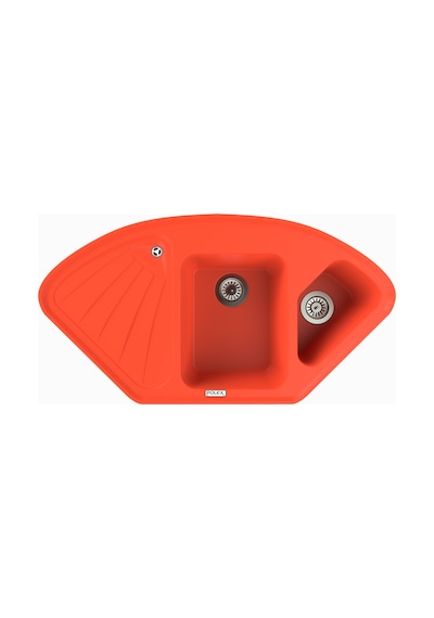 Polex Cristalüx Granit Evye P-CR1 Turuncu Tezgah Altı Ve Tezgah Üstü Mutfak Evyesi 104.5x57 CM