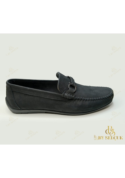 Loafer Nubuk Deri Siyah Nubuk