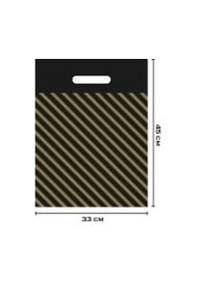 Takviyeli Siyah Çizgili Poşet 33x45 No:3 - 1000'li
