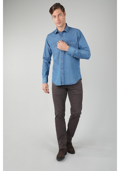 Bisse Erkek Uzun Kollu Regular Fit Denim Gömlek Gmdnm250002 D39 Lacivert