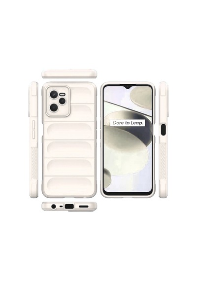 Gld-spt- Newface Realme C35 Kılıf Optimum Silikon - Krem