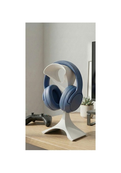 Fandora Modern Minimalist Masaüstü Kulaklık Standı - Gamer Headset Askısı Tutucu Beyaz