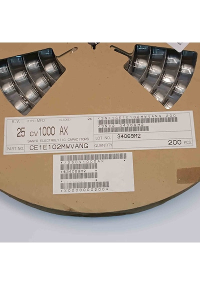 Ce1e102mwvang 1000mf 25v 12.5x15 Smd Kondansatör 25 Adet