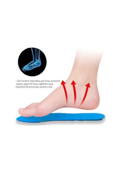 Gel Comfort GC13 Yumuşak Jel, Rahat, Konfor, Sneaker Ayakkabı Tabanlık