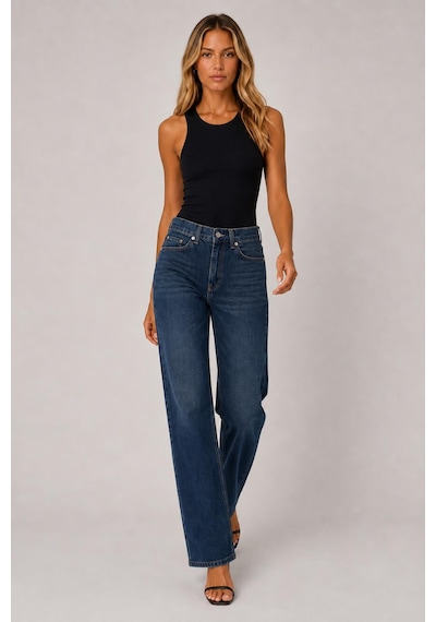 Alexandergardi Straight Fit Denim Pantolon Mavi