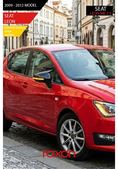 Seat Leon Mk2.5 2009-2012 Batman & Yarasa Ayna Kapağı Parlak Piano Black Sport