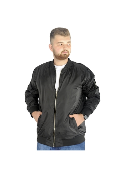 Mode Xl Erkek Kolej Mont Fermuarlı Jesica 22612 Siyah 001