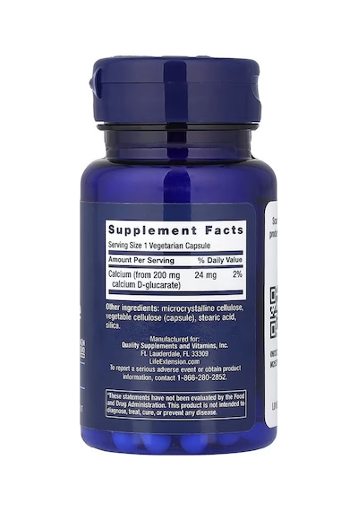 Calcium D-glucarate 200 Mg 60 Veg. Capsules
