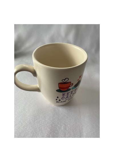 Keep Calm And Black Coffee Beyaz Kupa Bardak Çok Renkli