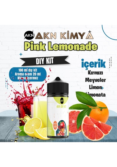 Pink Lemonade Dıy Kit Kırmızı Meyveler Limon Gıda Aroması %20 Oranda Aroma İçerir Hazır Değildir 100 Ml