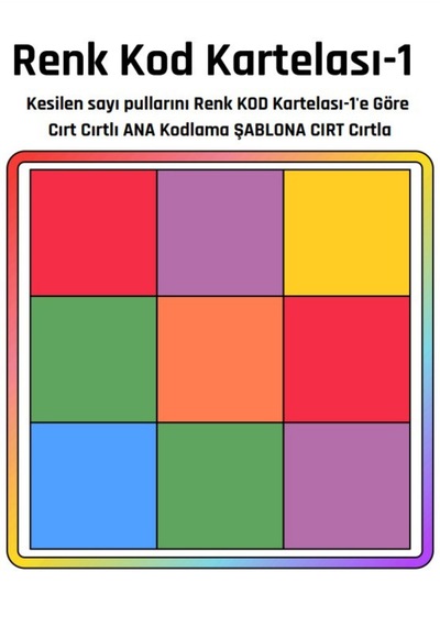 Cırt Cırtlı Çocuklar İçin Kodlamaya Giriş Seti Renk-sayı Kodlama