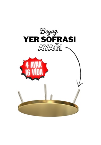 4 Adet Yer Sofrası Ayağı 22 Cm Beyaz Plastik Katlanır Sofra Ayağı Yer Sofrası Sini Altı Ayak 22 Cm Beyaz Beyaz